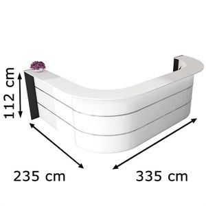 Produktbild für Empfangstheke Kerkmann Bari 3567 weiß / anthrazit
