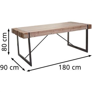 Produktbild für Esstisch Mendler HWC-A15, 56893, Tannen-Massivholz