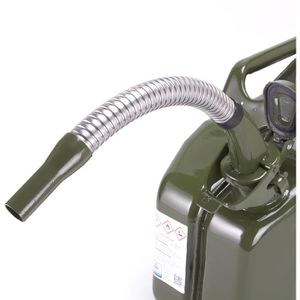 Oxid7® Metall Benzinkanister Kraftstoffkanister olivgrün 5 Liter + Ausgießer