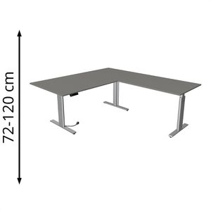 Produktbild für Schreibtisch Kerkmann Move 3 Tube graphit / silber