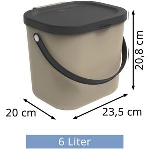 Produktbild für Mülleimer Rotho Albula 1030307422, Cappuccino