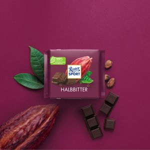 Produktbild für Tafelschokolade Ritter-Sport Halbbitter