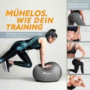 Produktbild für Gymnastikball Tresko Anti-Burst, mit Luftpumpe