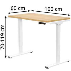 Produktbild für Schreibtisch FlexiSpot E1W Pro, ahorn / weiß