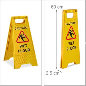 Produktbild für Warnaufsteller Relaxdays Kunststoff, gelb