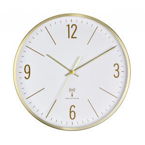Produktbild für Wanduhr TFA 60.3534.53, Metall, analog, Funkuhr