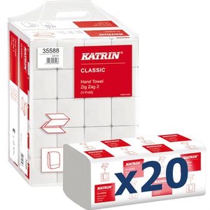 Produktbild für Papierhandtücher Katrin Classic Handy Pack, 35588