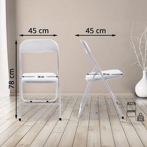 Produktbild für Klappstuhl CLP Felix, 151140868, weiß