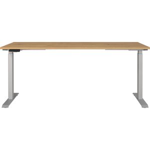 Produktbild für Schreibtisch Germania Mailand, 7909-638, eiche / silber