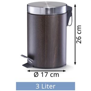 Produktbild für Mülleimer Zeller 18566, Walnussdekor