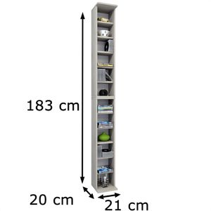 Produktbild für CD-Regal VCM Bigol, 24006, sonoma eiche