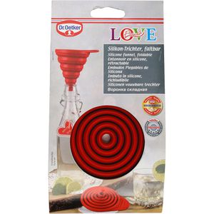 Produktbild für Trichter Dr.Oetker-Küchenhelfer Flexxibel Love 1930 rot