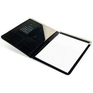 Produktbild für Schreibmappe Monolith schwarz, Lederfaserstoff