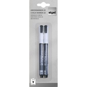 Produktbild für Kreidestifte Sigel Chalk Marker 20, BA178, weiß