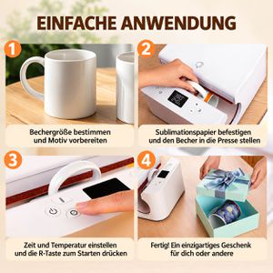Produktbild für Transferpresse HTVRONT A200 Auto Tumbler Heat Press
