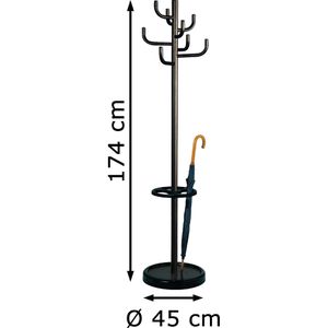 Produktbild für Garderobenständer Kerkmann Sierra 6097, schwarz