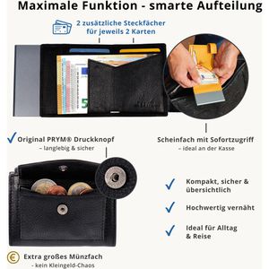 Produktbild für Kreditkartenetui SecWal Echt Leder, schwarz, für 10 Karten