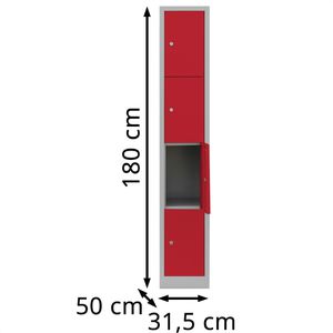 Produktbild für Schließfachschrank Lüllmann 520414, rot