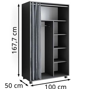 Produktbild für Kleiderschrank Vicco Doros, sonoma eiche