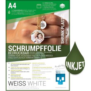 Produktbild für Schrumpffolie Skullpaper weiß, A4
