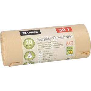 Produktbild für Müllbeutel Papstar Waste-To-Waste, 30 Liter