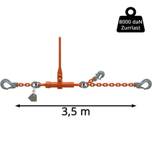 Produktbild für Zurrkette Dolezych DoRa, mit Gabelkopfhaken &amp; Ratschspanner