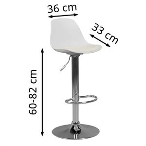 Produktbild für Barhocker AMSTYLE KORSIKA, SPM2.002, mit Lehne