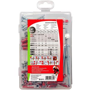 Produktbild für Schrauben-Dübel-Set Fischer 540093, DuoPower/DuoTec