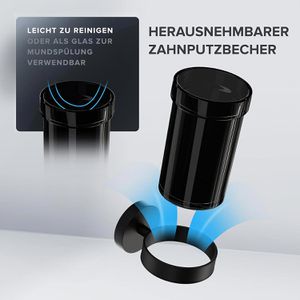 Produktbild für Zahnputzbecher ovimar Engeloya, aus schwarzem Glas