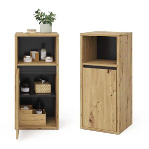 Produktbild für Bad-Hängeschrank Vicco Viola, artisan eiche