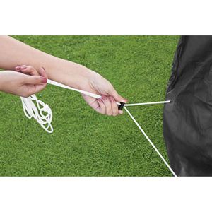 Produktbild für Poolabdeckung Bestway 58425, aus PE, schwarz, mit Spannseil