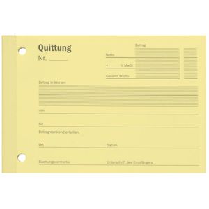 Produktbild für Quittungsblock Stylex 40084, MwSt. separat