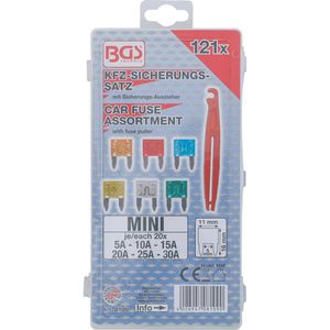 Produktbild für KFZ-Sicherungen BGS-technic Mini-Flachsicherungen-Set