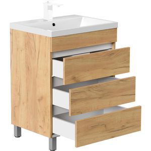 Produktbild für Waschtisch Posseik Fellini 70, stehend, eiche gold