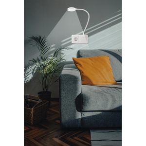 Produktbild für Steckdosenlampe McShine Halo, weiß, fest verbaute LED