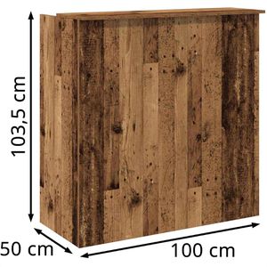 Produktbild für Empfangstheke vidaXL 3324167, altholz braun
