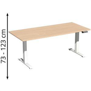 Produktbild für Schreibtisch Geramöbel Elevate Basic, buche / weiß