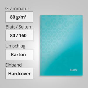 Produktbild für Notizbuch Leitz WOW, 46281051, Karton Hardcover