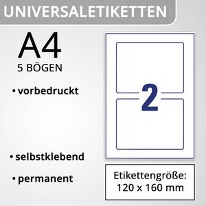 Produktbild für Universaletiketten Zweckform 8002-5, weiß
