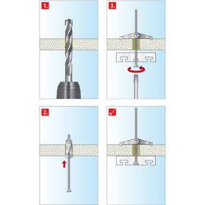 Produktbild für Dübel Tox 024100111, Federklappdübel Spagat M3