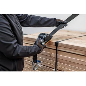 Produktbild für Spanngurt Kerbl 37330, schwarz, mit Spitzhaken &amp; Ratsche