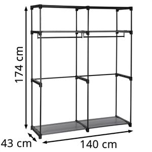 Produktbild für Kleiderschrank Songmics RYG02BK, schwarz