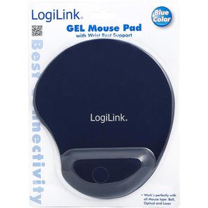 Produktbild für Mauspad LogiLink Gel Mouse Pad, ID0027B, blau