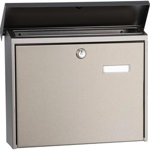 Produktbild für Briefkasten Burg-Wächter Amrum 3867 Ni, silber, aus Edelstahl