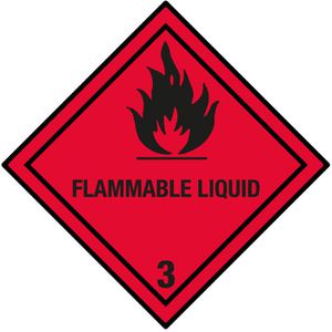 Gefahrgutaufkleber Boxlab Gefahrzettel, Klasse 3