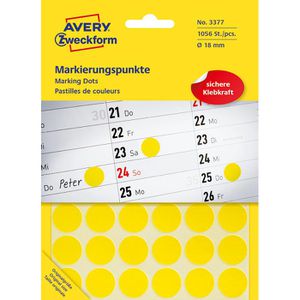 Markierungspunkte Zweckform 3377, gelb