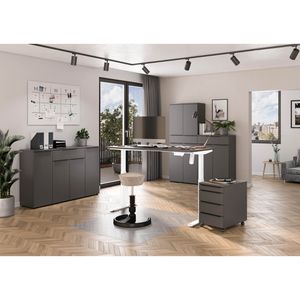 Produktbild für Schreibtisch Germania Profi 3.0, 8025-569, graphit / weiß