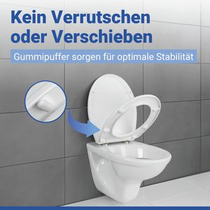 Produktbild für WC-Sitz Wenko Ostuni 24516100, oval, aus Thermoplast