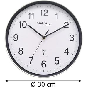 Produktbild für Wanduhr Technoline WT 8030, Kunststoff, analog, Funkuhr
