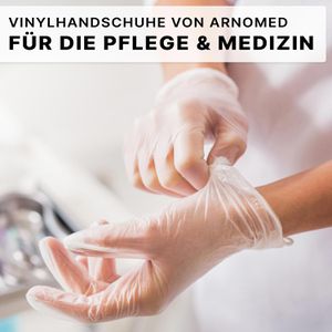 Produktbild für Einmalhandschuhe Arnomed Vinyl, transparent, 100 Stk